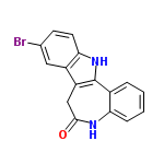 InChI=1/C16H11BrN2O/c17-9-5-6-14-11(7-9)12-8-15(20)18-13-4-2-1-3-10(13)16(12)19-14/h1-7,19H,8H2,(H,18,20)