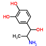 InChI=1/C9H13NO3/c1-5(10)9(13)6-2-3-7(11)8(12)4-6/h2-5,9,11-13H,10H2,1H3