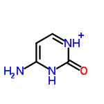 InChI=1/C4H5N3O/c5-3-1-2-6-4(8)7-3/h1-2H,(H3,5,6,7,8)/p+1