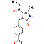 InChI=1/C15H13NO5/c1-8-12(15(20)21-2)11(13(17)16-8)7-9-3-5-10(6-4-9)14(18)19/h3-7H,1-2H3,(H,16,17)(H,18,19)/p-1