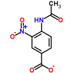 InChI=1/C9H8N2O5/c1-5(12)10-7-3-2-6(9(13)14)4-8(7)11(15)16/h2-4H,1H3,(H,10,12)(H,13,14)/p-1