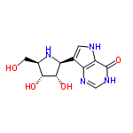 InChI=1/C11H14N4O4/c16-2-5-9(17)10(18)7(15-5)4-1-12-8-6(4)13-3-14-11(8)19/h1,3,5,7,9-10,12,15-18H,2H2,(H,13,14,19)/t5-,7+,9-,10+/m1/s1