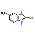 InChI=1/C8H8N2S/c1-5-2-3-6-7(4-5)10-8(11)9-6/h2-4H,1H3,(H2,9,10,11)/p+1