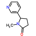 InChI=1/C10H12N2O/c1-12-9(4-5-10(12)13)8-3-2-6-11-7-8/h2-3,6-7,9H,4-5H2,1H3