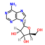 InChI=1/C10H13N5O4/c11-8-5-9(13-2-12-8)15(3-14-5)10-7(18)6(17)4(1-16)19-10/h2-4,6-7,10,16-18H,1H2,(H2,11,12,13)/t4-,6-,7-,10-/m0/s1