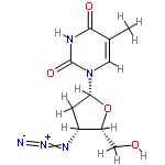 InChI=1/C10H13N5O4/c1-5-3-15(10(18)12-9(5)17)8-2-6(13-14-11)7(4-16)19-8/h3,6-8,16H,2,4H2,1H3,(H,12,17,18)/t6-,7-,8-/m1/s1