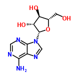 InChI=1/C10H13N5O4/c11-8-5-9(13-2-12-8)15(3-14-5)10-7(18)6(17)4(1-16)19-10/h2-4,6-7,10,16-18H,1H2,(H2,11,12,13)/t4-,6-,7+,10-/m0/s1