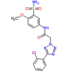 InChI=1/C16H15ClN6O4S/c1-27-13-7-6-10(8-14(13)28(18,25)26)19-15(24)9-23-21-16(20-22-23)11-4-2-3-5-12(11)17/h2-8H,9H2,1H3,(H,19,24)(H2,18,25,26)