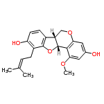 InChI=1/C21H22O5/c1-11(2)4-5-14-16(23)7-6-13-15-10-25-18-9-12(22)8-17(24-3)19(18)21(15)26-20(13)14/h4,6-9,15,21-23H,5,10H2,1-3H3/t15-,21+/m0/s1