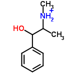 InChI=1/C10H15NO/c1-8(11-2)10(12)9-6-4-3-5-7-9/h3-8,10-12H,1-2H3/p+1