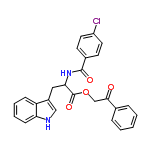 InChI=1/C26H21ClN2O4/c27-20-12-10-18(11-13-20)25(31)29-23(14-19-15-28-22-9-5-4-8-21(19)22)26(32)33-16-24(30)17-6-2-1-3-7-17/h1-13,15,23,28H,14,16H2,(H,29,31)