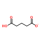 InChI=1/C5H8O4/c6-4(7)2-1-3-5(8)9/h1-3H2,(H,6,7)(H,8,9)/p-1