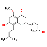 InChI=1/C21H22O5/c1-12(2)4-9-15-16(23)10-19(25-3)20-17(24)11-18(26-21(15)20)13-5-7-14(22)8-6-13/h4-8,10,18,22-23H,9,11H2,1-3H3