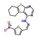 InChI=1/C15H13N5O3S/c21-20(22)12-6-5-9(23-12)7-18-19-14-13-10-3-1-2-4-11(10)24-15(13)17-8-16-14/h5-8H,1-4H2,(H,16,17,19)/b18-7-