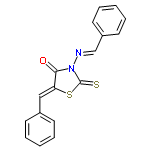 InChI=1/C17H12N2OS2/c20-16-15(11-13-7-3-1-4-8-13)22-17(21)19(16)18-12-14-9-5-2-6-10-14/h1-12H/b15-11-,18-12+