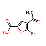 InChI=1/C7H5BrO4/c1-3(9)4-2-5(7(10)11)12-6(4)8/h2H,1H3,(H,10,11)