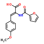 InChI=1/C15H13NO5/c1-20-11-6-4-10(5-7-11)9-12(15(18)19)16-14(17)13-3-2-8-21-13/h2-9H,1H3,(H,16,17)(H,18,19)/b12-9-