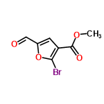 InChI=1/C7H5BrO4/c1-11-7(10)5-2-4(3-9)12-6(5)8/h2-3H,1H3