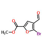 InChI=1/C7H5BrO4/c1-11-7(10)5-2-4(3-9)6(8)12-5/h2-3H,1H3