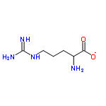 InChI=1/C6H14N4O2/c7-4(5(11)12)2-1-3-10-6(8)9/h4H,1-3,7H2,(H,11,12)(H4,8,9,10)/p-1