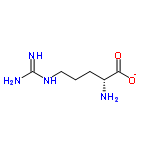 InChI=1/C6H14N4O2/c7-4(5(11)12)2-1-3-10-6(8)9/h4H,1-3,7H2,(H,11,12)(H4,8,9,10)/p-1/t4-/m1/s1