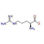 InChI=1/C6H14N4O2/c7-4(5(11)12)2-1-3-10-6(8)9/h4H,1-3,7H2,(H,11,12)(H4,8,9,10)/p-1/t4-/m0/s1