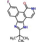 InChI=1/C18H16FN3O/c1-18(2,3)17-21-14-10-5-4-9(19)8-12(10)13-11(15(14)22-17)6-7-20-16(13)23/h4-8H,1-3H3,(H,20,23)(H,21,22)