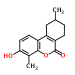 InChI=1/C15H16O3/c1-8-3-4-11-12(7-8)10-5-6-13(16)9(2)14(10)18-15(11)17/h5-6,8,16H,3-4,7H2,1-2H3