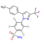 InChI=1/C17H14F3N3O2S/c1-11-2-4-12(5-3-11)15-10-16(17(18,19)20)22-23(15)13-6-8-14(9-7-13)26(21,24)25/h2-10H,1H3,(H2,21,24,25)/i6D,7D,8D,9D