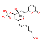 InChI=1/C19H27O9P/c1-19(23,12-11-16-9-7-10-18(22)27-16)17(28-29(24,25)26)14-15(21)8-5-3-2-4-6-13-20/h2-8,10-12,15-17,20-21,23H,9,13-14H2,1H3,(H2,24,25,26)/b3-2-,6-4+,8-5-,12-11+/t15-,16-,17+,19+/m0/s1
