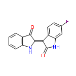 InChI=1/C16H9FN2O2/c17-8-5-6-9-12(7-8)19-16(21)13(9)14-15(20)10-3-1-2-4-11(10)18-14/h1-7,18H,(H,19,21)/b14-13-