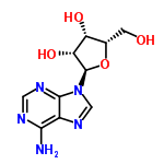 InChI=1/C10H13N5O4/c11-8-5-9(13-2-12-8)15(3-14-5)10-7(18)6(17)4(1-16)19-10/h2-4,6-7,10,16-18H,1H2,(H2,11,12,13)/t4-,6+,7+,10+/m0/s1