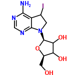 InChI=1/C11H15IN4O4/c12-4-1-16(10-6(4)9(13)14-3-15-10)11-8(19)7(18)5(2-17)20-11/h3-5,7-8,11,17-19H,1-2H2,(H2,13,14,15)/t4?,5-,7?,8?,11-/m1/s1