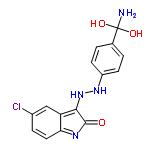 InChI=1/C15H13ClN4O3/c16-9-3-6-12-11(7-9)13(14(21)18-12)20-19-10-4-1-8(2-5-10)15(17,22)23/h1-7,19,22-23H,17H2,(H,18,20,21)