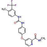 InChI=1/C22H19F3N4O3/c1-13-3-4-15(11-18(13)22(23,24)25)29-21(31)28-14-5-7-16(8-6-14)32-17-9-10-27-19(12-17)20(30)26-2/h3-12H,1-2H3,(H,26,30)(H2,28,29,31)