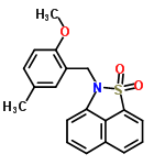 InChI=1/C19H17NO3S/c1-13-9-10-17(23-2)15(11-13)12-20-16-7-3-5-14-6-4-8-18(19(14)16)24(20,21)22/h3-11H,12H2,1-2H3