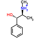 InChI=1/C10H15NO/c1-8(11-2)10(12)9-6-4-3-5-7-9/h3-8,10-12H,1-2H3/p+1/t8-,10+/m0/s1