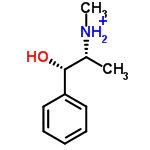 InChI=1/C10H15NO/c1-8(11-2)10(12)9-6-4-3-5-7-9/h3-8,10-12H,1-2H3/p+1/t8-,10-/m1/s1