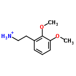 InChI=1/C10H15NO2/c1-12-9-5-3-4-8(6-7-11)10(9)13-2/h3-5H,6-7,11H2,1-2H3/p+1