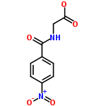 InChI=1/C9H8N2O5/c12-8(13)5-10-9(14)6-1-3-7(4-2-6)11(15)16/h1-4H,5H2,(H,10,14)(H,12,13)/p-1