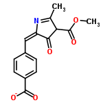 InChI=1/C15H13NO5/c1-8-12(15(20)21-2)13(17)11(16-8)7-9-3-5-10(6-4-9)14(18)19/h3-7,12H,1-2H3,(H,18,19)/p-1/b11-7+