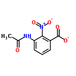 InChI=1/C9H8N2O5/c1-5(12)10-7-4-2-3-6(9(13)14)8(7)11(15)16/h2-4H,1H3,(H,10,12)(H,13,14)/p-1