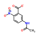 InChI=1/C9H8N2O5/c1-5(12)10-6-2-3-8(11(15)16)7(4-6)9(13)14/h2-4H,1H3,(H,10,12)(H,13,14)/p-1