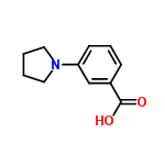 InChI=1/C11H13NO2/c13-11(14)9-4-3-5-10(8-9)12-6-1-2-7-12/h3-5,8H,1-2,6-7H2,(H,13,14)