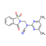 InChI=1/C15H13N5O3S/c1-10-7-11(2)18-15(17-10)19(8-16)9-20-14(21)12-5-3-4-6-13(12)24(20,22)23/h3-7H,9H2,1-2H3