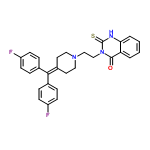 InChI=1/C28H25F2N3OS/c29-22-9-5-19(6-10-22)26(20-7-11-23(30)12-8-20)21-13-15-32(16-14-21)17-18-33-27(34)24-3-1-2-4-25(24)31-28(33)35/h1-12H,13-18H2,(H,31,35)