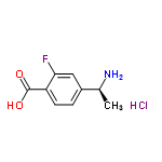 InChI=1/C9H10FNO2.ClH/c1-5(11)6-2-3-7(9(12)13)8(10)4-6;/h2-5H,11H2,1H3,(H,12,13);1H/t5-;/m0./s1