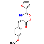 InChI=1/C15H13NO5/c1-20-11-6-4-10(5-7-11)9-12(15(18)19)16-14(17)13-3-2-8-21-13/h2-9H,1H3,(H,16,17)(H,18,19)/p-1/b12-9+