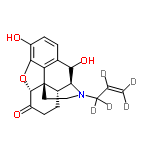 InChI=1/C19H21NO4/c1-2-8-20-9-7-19-11-4-6-13(22)18(19)24-17-12(21)5-3-10(14(17)19)16(23)15(11)20/h2-3,5,11,15-16,18,21,23H,1,4,6-9H2/t11-,15-,16?,18-,19-/m0/s1/i1D2,2D,8D2