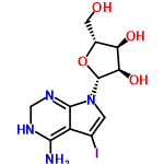 InChI=1/C11H15IN4O4/c12-4-1-16(10-6(4)9(13)14-3-15-10)11-8(19)7(18)5(2-17)20-11/h1,5,7-8,11,14,17-19H,2-3,13H2/t5-,7-,8-,11-/m1/s1